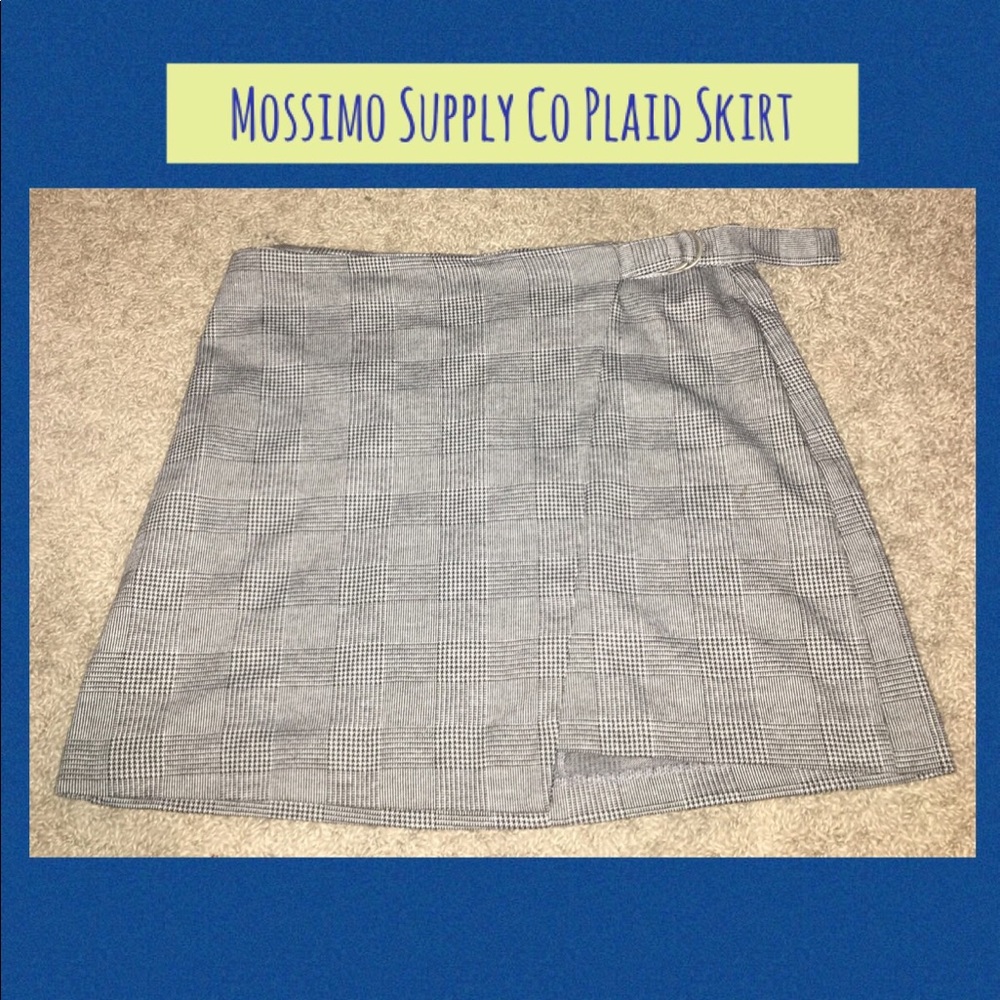 Mossimo Supply Co Asymmetric Plaid Skirt